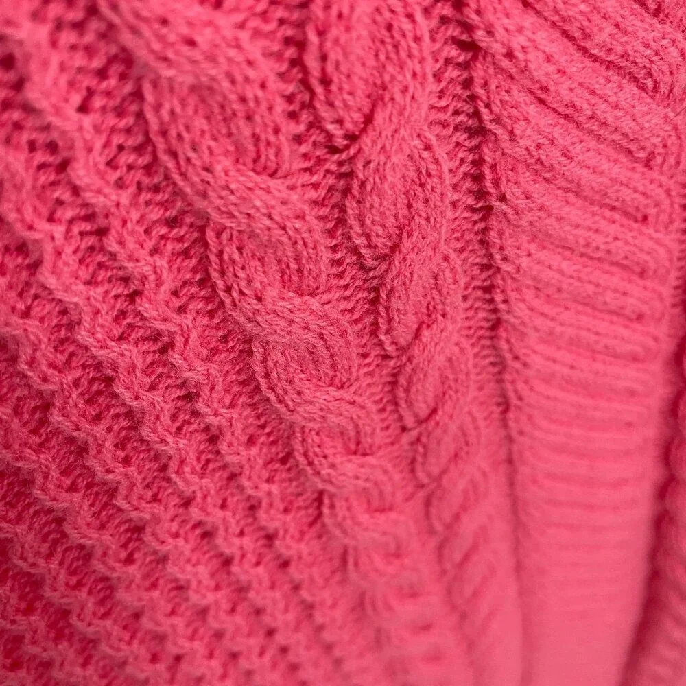 Talbots Preppy‎ Cable Knit Sweater Large Wool Blend Feminine Pullover Capsule